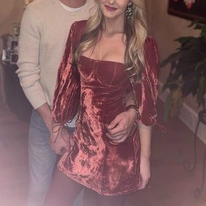 For love and lemons velvet Nadine velvet bustier dress xs